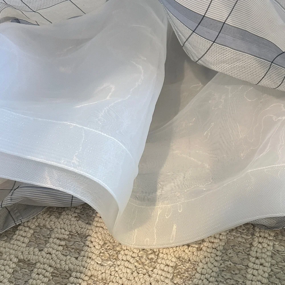 Club Monaco Plaid Maxi Skirt - White and Gray - Picture 6 of 6